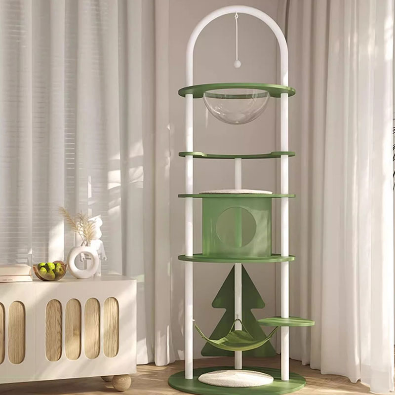 Minimalist Steel Cat Climbing Frame Christmas Tree