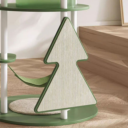 Minimalist Steel Cat Climbing Frame Christmas Tree