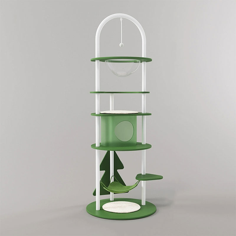 Minimalist Steel Cat Climbing Frame Christmas Tree
