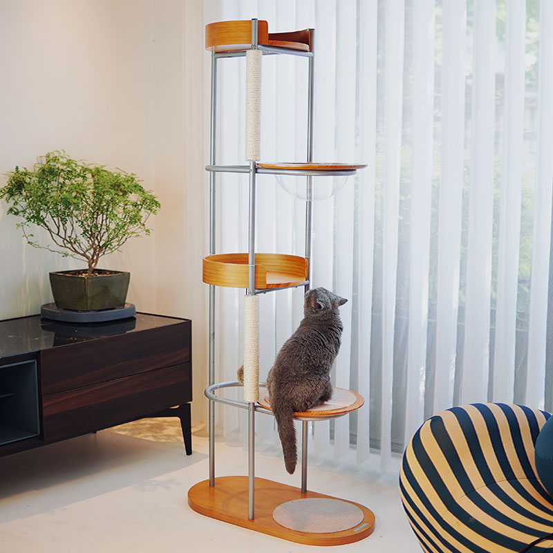 Minimalist Design Metal Cat Climbing Tree