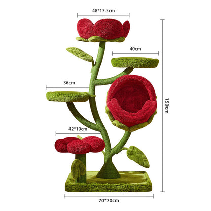 Monster Bloom Cat Tree Climbing Tower