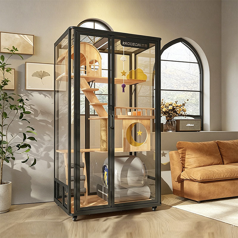 Moonlight Luxury Cat Villa-Black