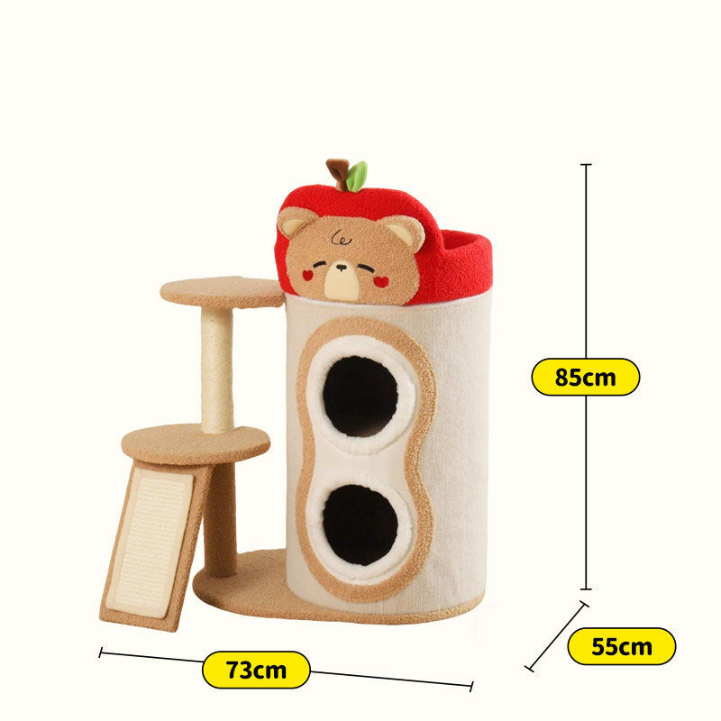 Multi-Layer Cat Scratching Bed Condo Tower