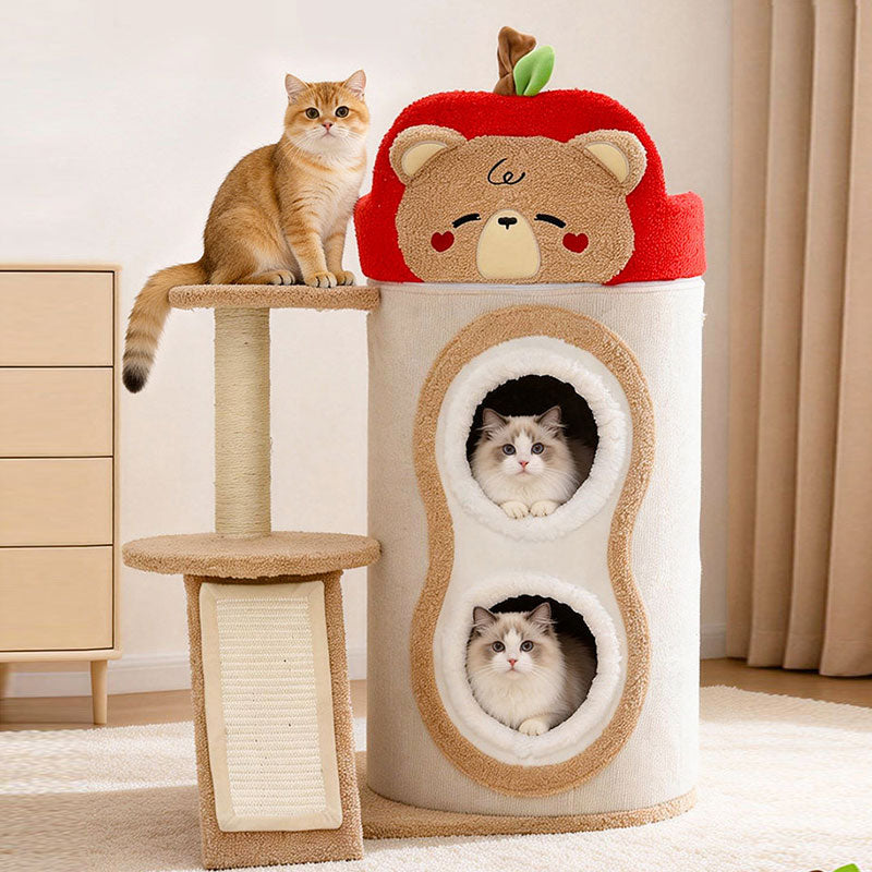 Multi-Layer Cat Scratching Bed Condo Tower