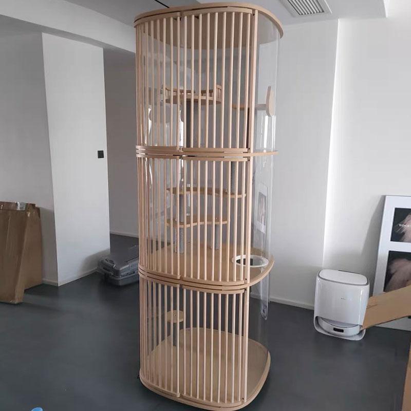 Panoramic Transparent Acrylic Cat Condo Villa