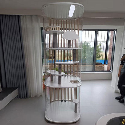 Panoramic Transparent Acrylic Cat Condo Villa