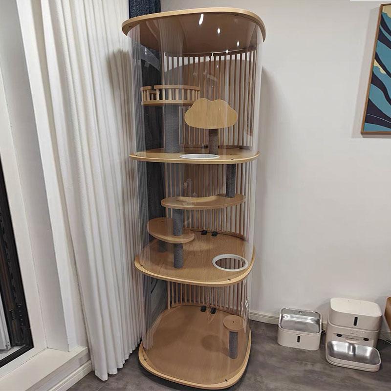 Panoramic Transparent Acrylic Cat Condo Villa