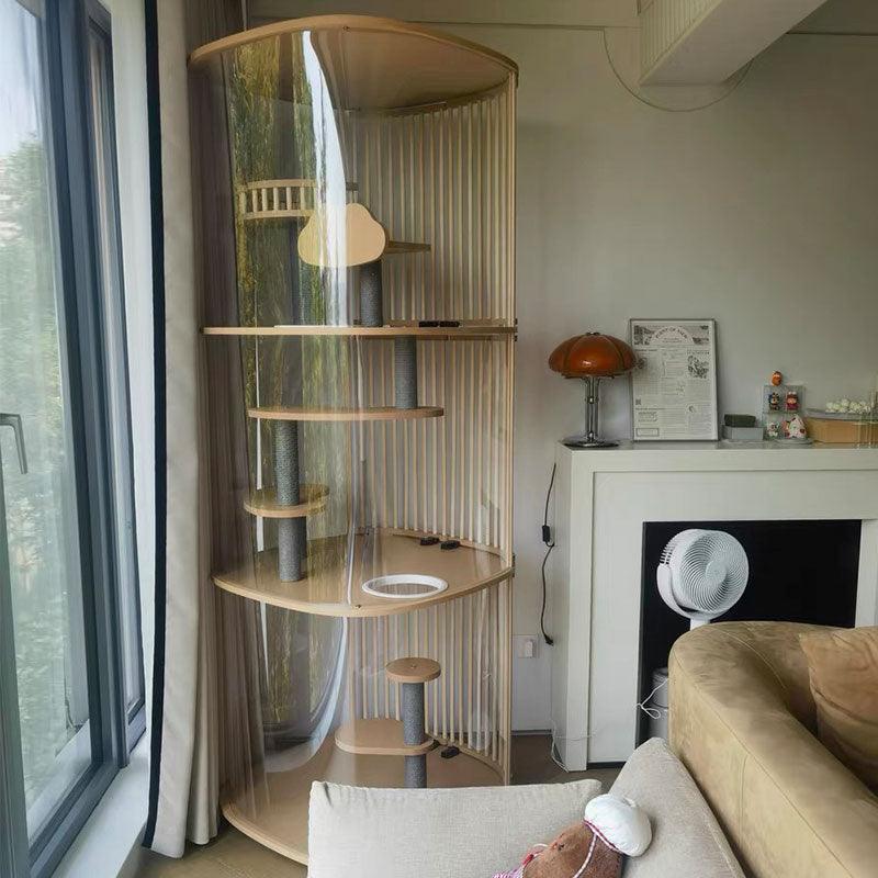Panoramic Transparent Acrylic Cat Condo Villa