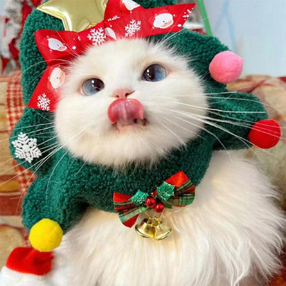 Pet Christmas Tree Headgear Cute Cat Hat
