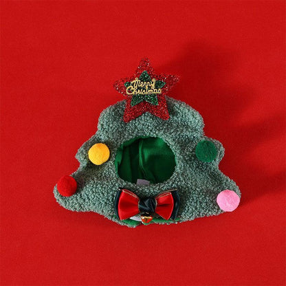 Pet Christmas Tree Headgear Cute Cat Hat