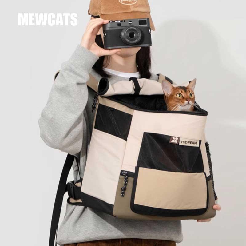 Portable Front and Back Carrying Cat Backpack