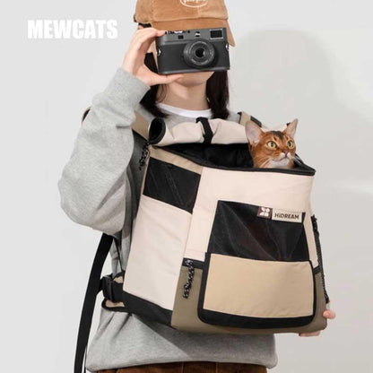Portable Front and Back Carrying Cat Backpack