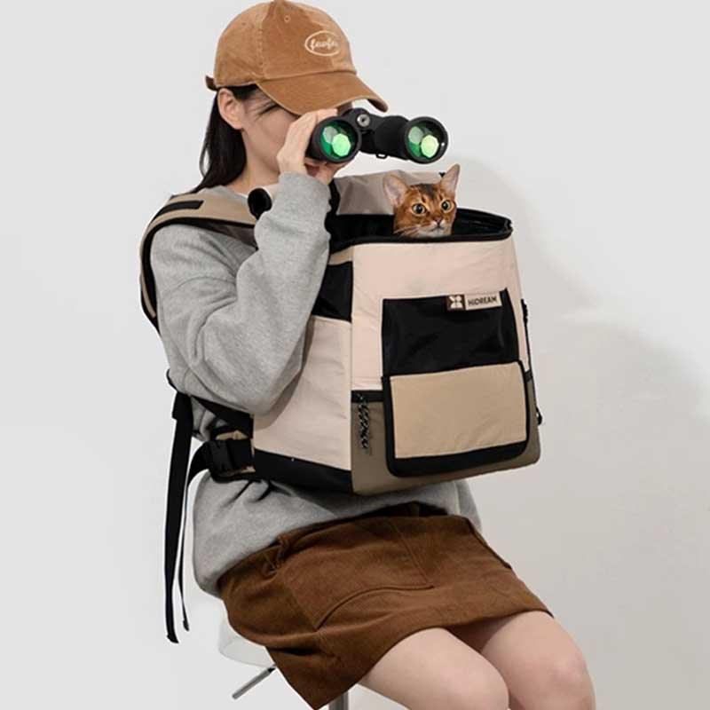 Portable Front and Back Carrying Cat Backpack