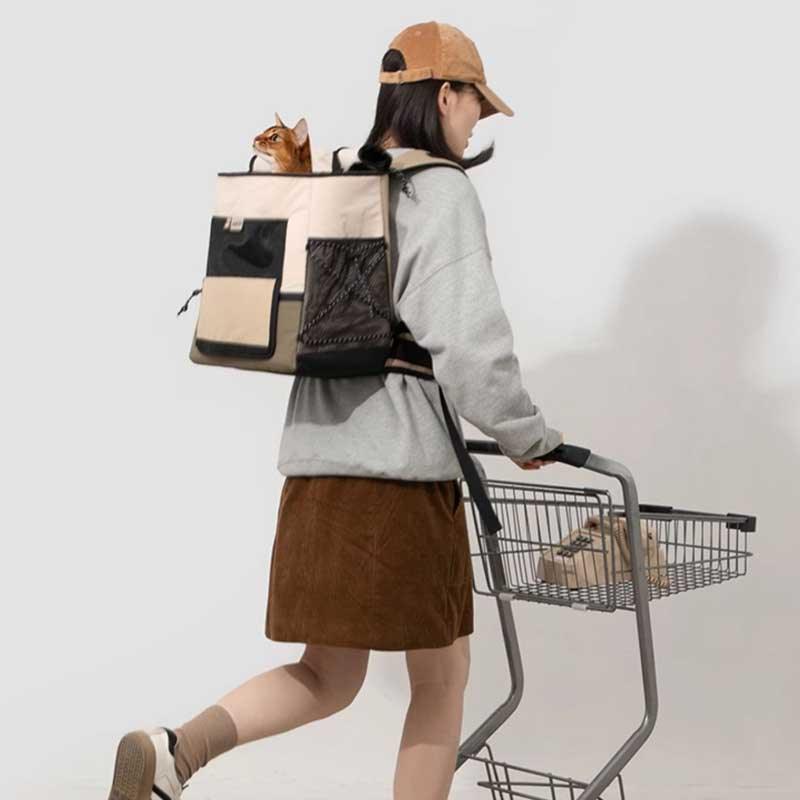 Portable Front and Back Carrying Cat Backpack