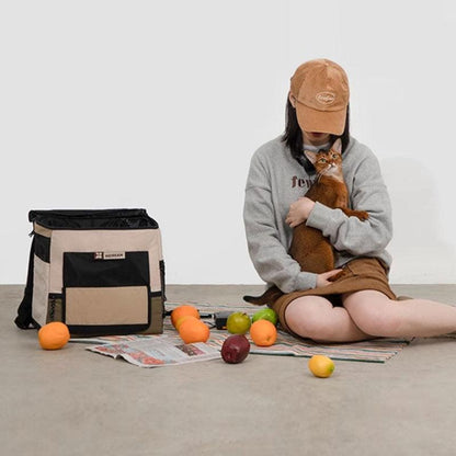 Portable Front and Back Carrying Cat Backpack