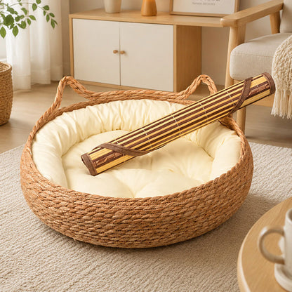 Pure Manual Wicker Cat Bed Four Seasons General