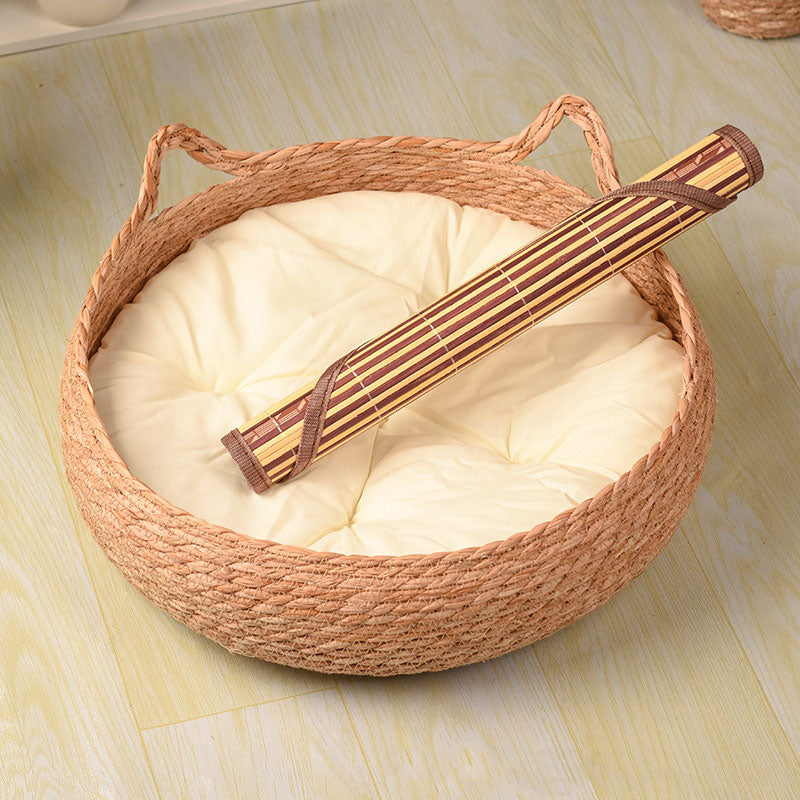 Pure Manual Wicker Cat Bed Four Seasons General