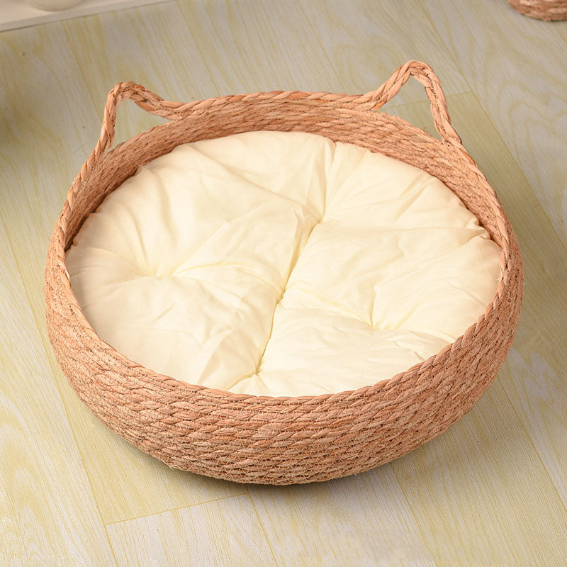Pure Manual Wicker Cat Bed Four Seasons General