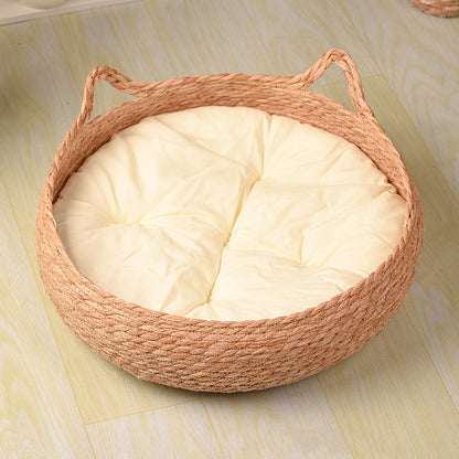 Pure Manual Wicker Cat Bed Four Seasons General