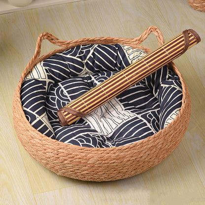 Pure Manual Wicker Cat Bed Four Seasons General