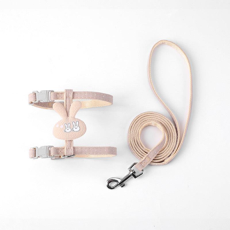 Rabbit Cat Harness Carrier Leash Set 3 Color Travel Cat Lead