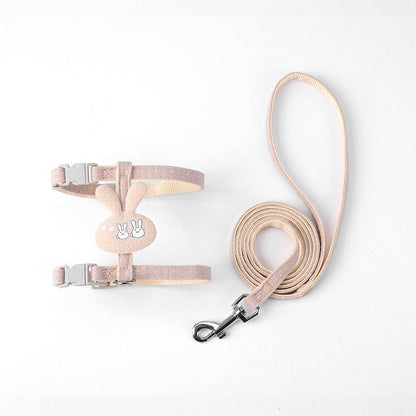Rabbit Cat Harness Carrier Leash Set 3 Color Travel Cat Lead