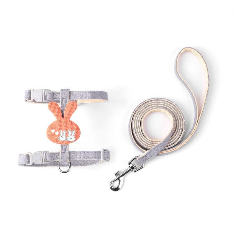 Rabbit Cat Harness Carrier Leash Set 3 Color Travel Cat Lead