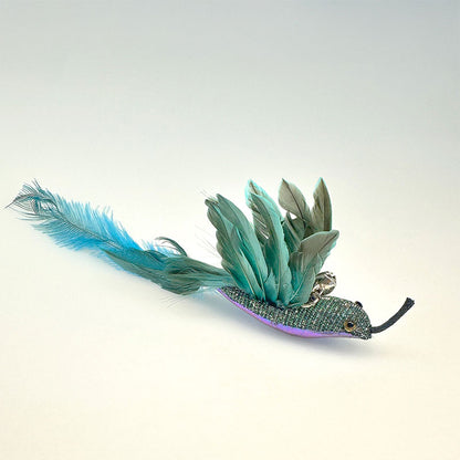 Replaceable Feather Bird Cat Teaser Stick Toy