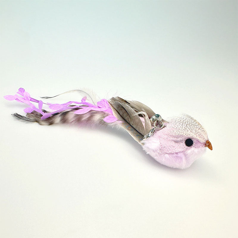 Replaceable Feather Bird Cat Teaser Stick Toy