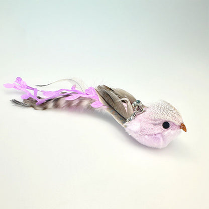 Replaceable Feather Bird Cat Teaser Stick Toy