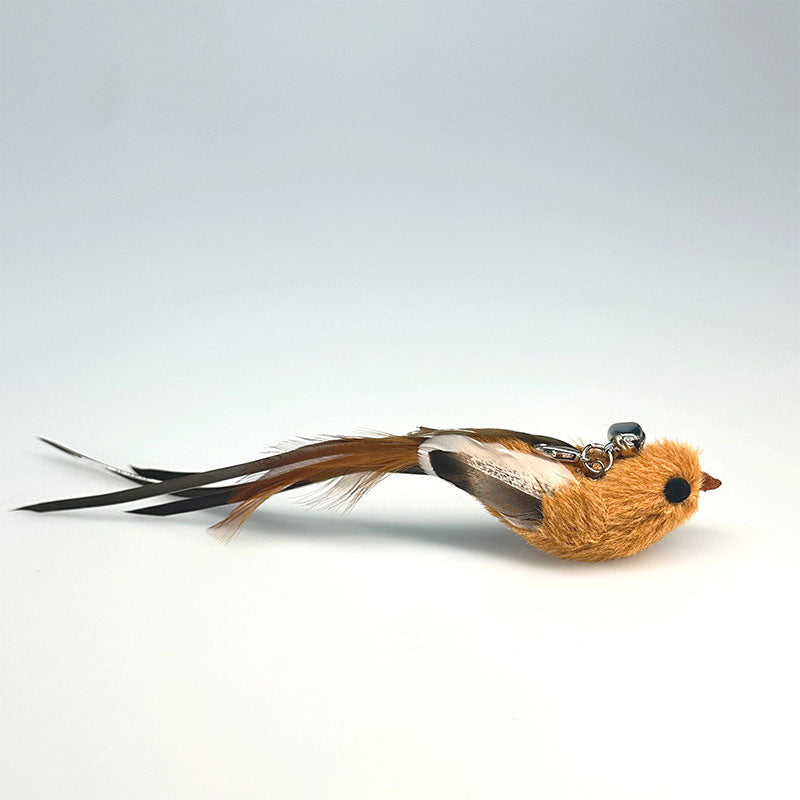 Replaceable Feather Bird Cat Teaser Stick Toy