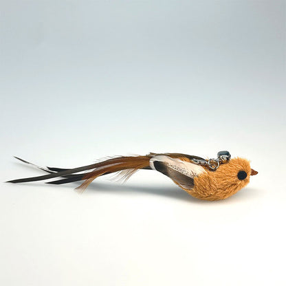Replaceable Feather Bird Cat Teaser Stick Toy