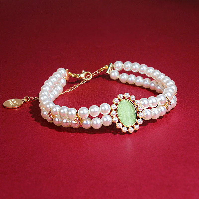 Retro Gemstone Cat Collar Accessory