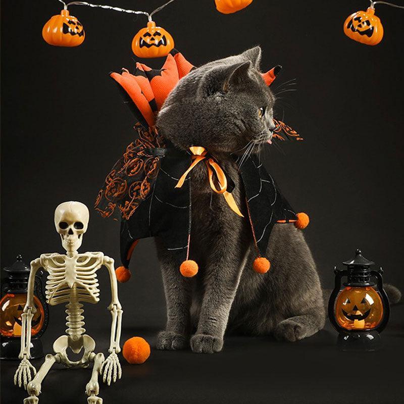 Reversible Halloween Cat Cape Costume