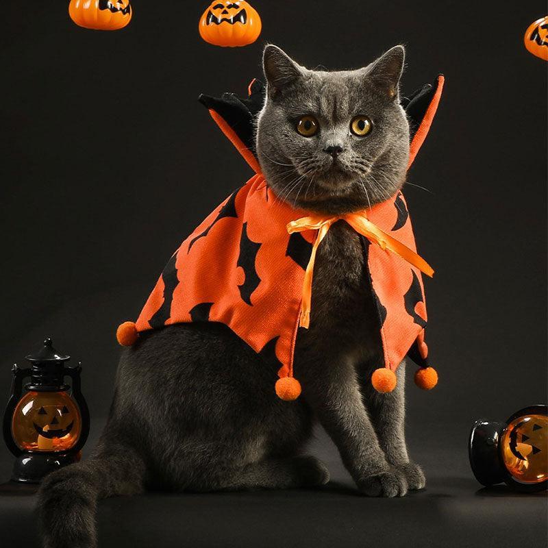 Reversible Halloween Cat Cape Costume
