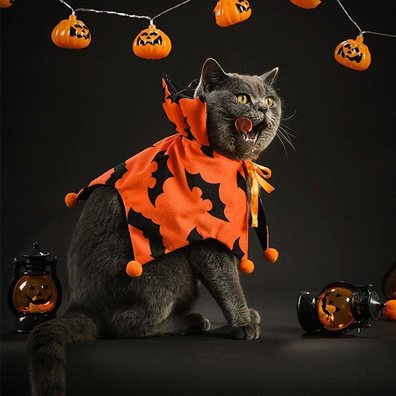 Reversible Halloween Cat Cape Costume