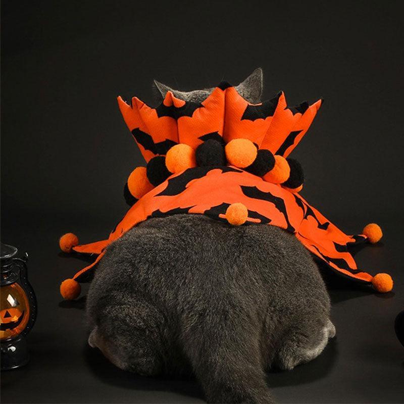 Reversible Halloween Cat Cape Costume