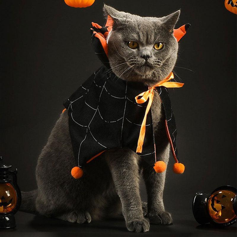 Reversible Halloween Cat Cape Costume