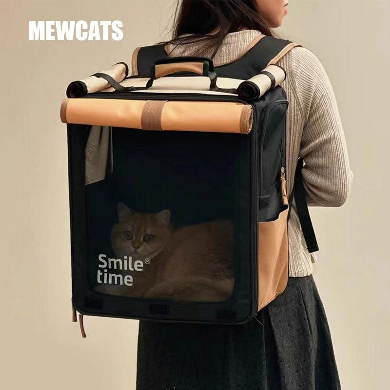 Roll Up Portable Cat Carrier Backpack 