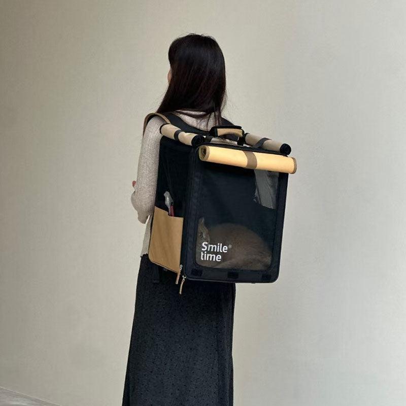 Roll Up Portable Cat Carrier Backpack 