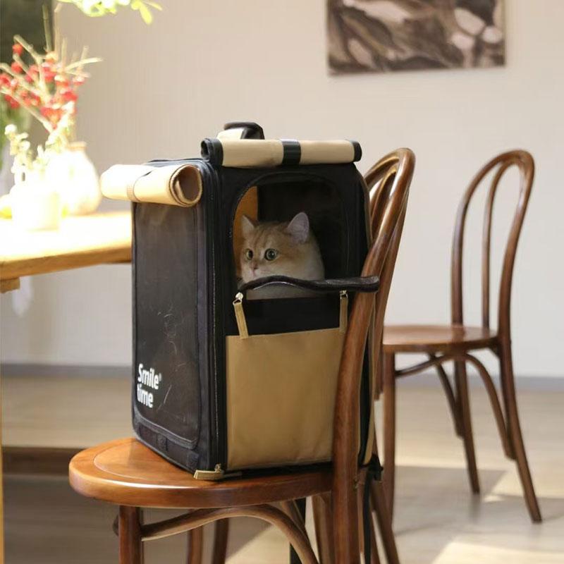 Roll Up Portable Cat Carrier Backpack 