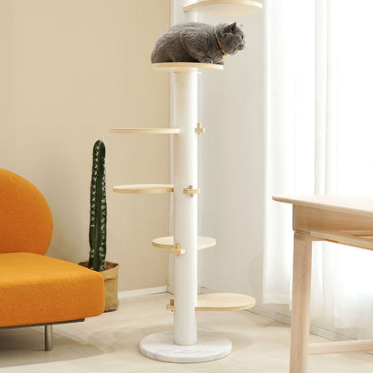 Rotating Petal  Metal Floor to Ceiling Cat Climbing Tree