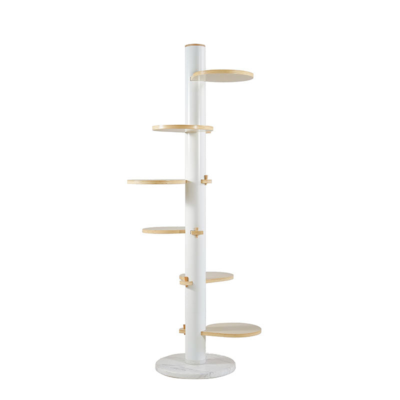 Rotating Petal  Metal Floor to Ceiling Cat Climbing Tree