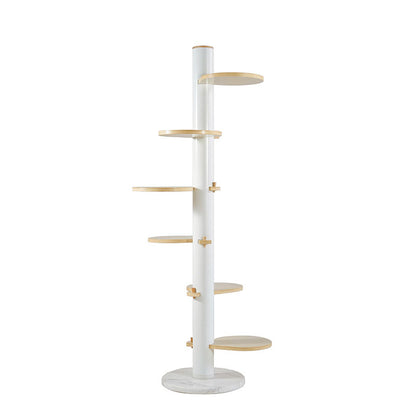 Rotating Petal  Metal Floor to Ceiling Cat Climbing Tree
