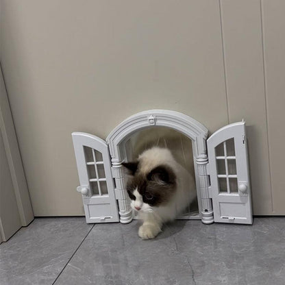  Silent Cat Door With Window Two-way Cat Door
