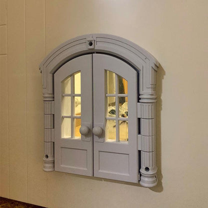  Silent Cat Door With Window Two-way Cat Door