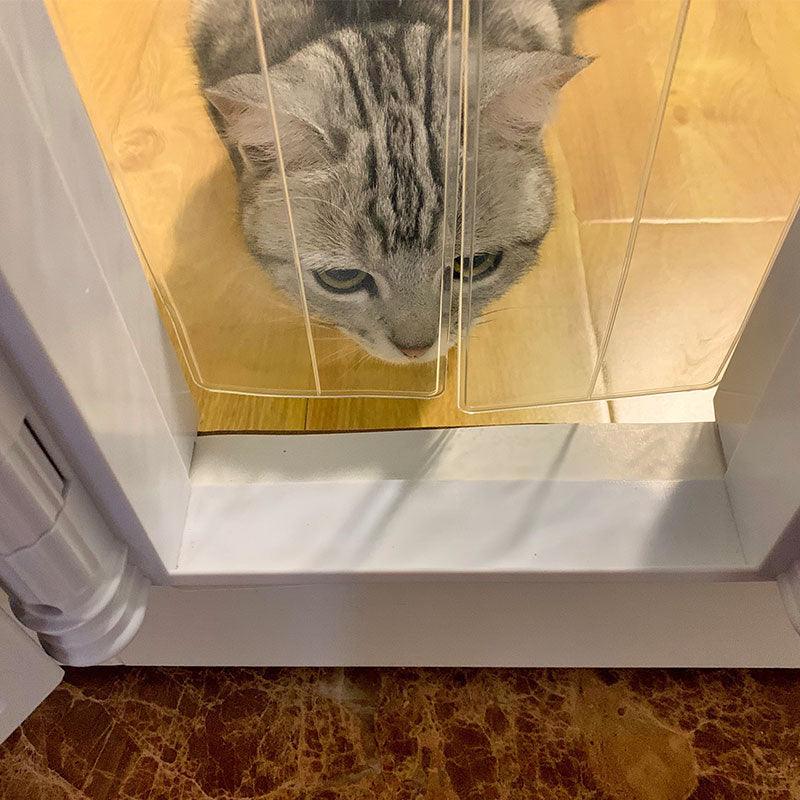  Silent Cat Door With Window Two-way Cat Door