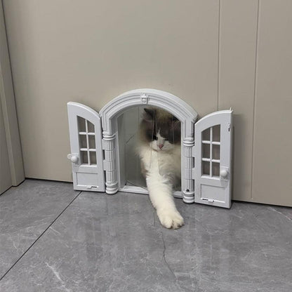  Silent Cat Door With Window Two-way Cat Door