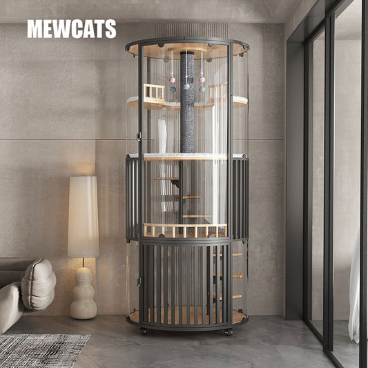 Sky Castle Panoramic Glass Cat Villa