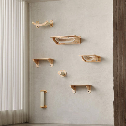 Sky Loft Wall-Mounted Cat Wall Shelves 